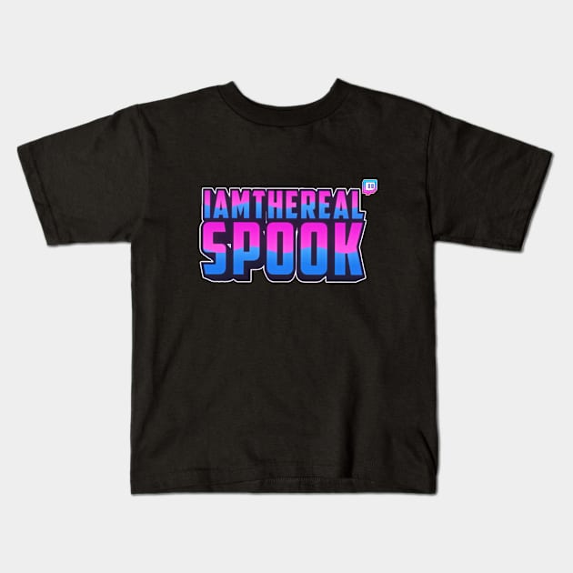 IAmTheRealSpook Twitch Text Logo Merchandise Kids T-Shirt by IAmTheRealSpookTwitch